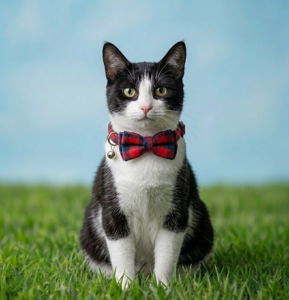 Crimson Navy Cat Collar